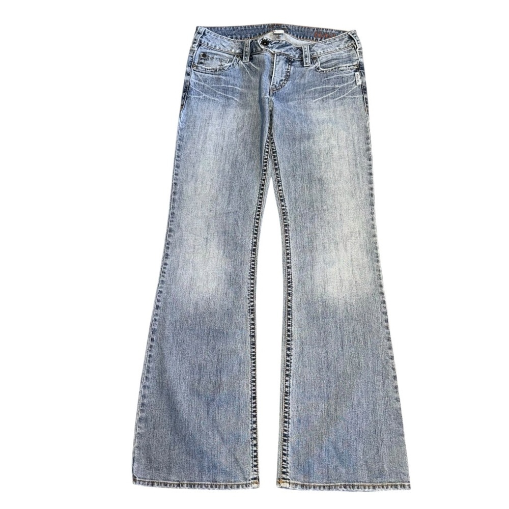 Silver Jeans Tina Flare Low Rise Light Stonewash Women’s 31x33 Y2K Vintage